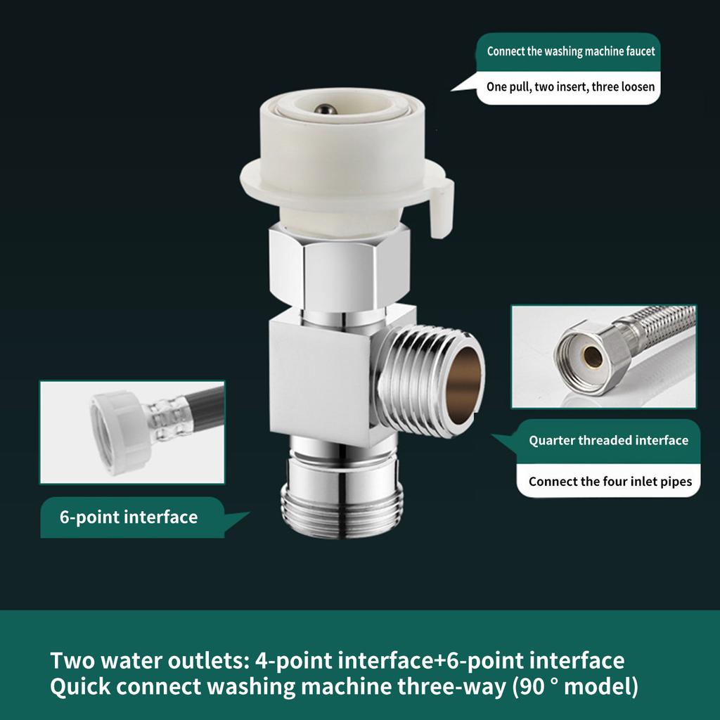 Adaptér na vodovodní baterii pro pračku Rozdělovač vody Zařízení pro odklon přívodu vody Rozdělovač/Přepínač pro vodovodní baterii pračky
