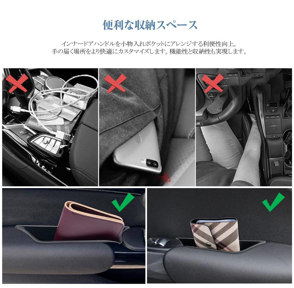 [CDEFG] Mini BMW Cooper F55 Modelo Solo 4 Puertas 2015-Presente Bolsillo para Manija de Puerta, Almacenamiento en Puerta