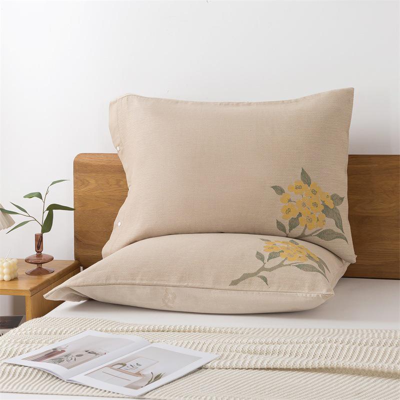 Gaze-Kissenbezug aus reiner Baumwolle: Kein Pilling, Kein Ausbleichen, Schweißabsorbierend, Fleckenresistent - Perfekt für Erwachsene.