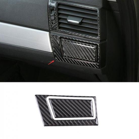 For BMW X3 E83 2006-2010 Carbon Fiber Real Dashboard Co-Pilot Strip Cover Trim