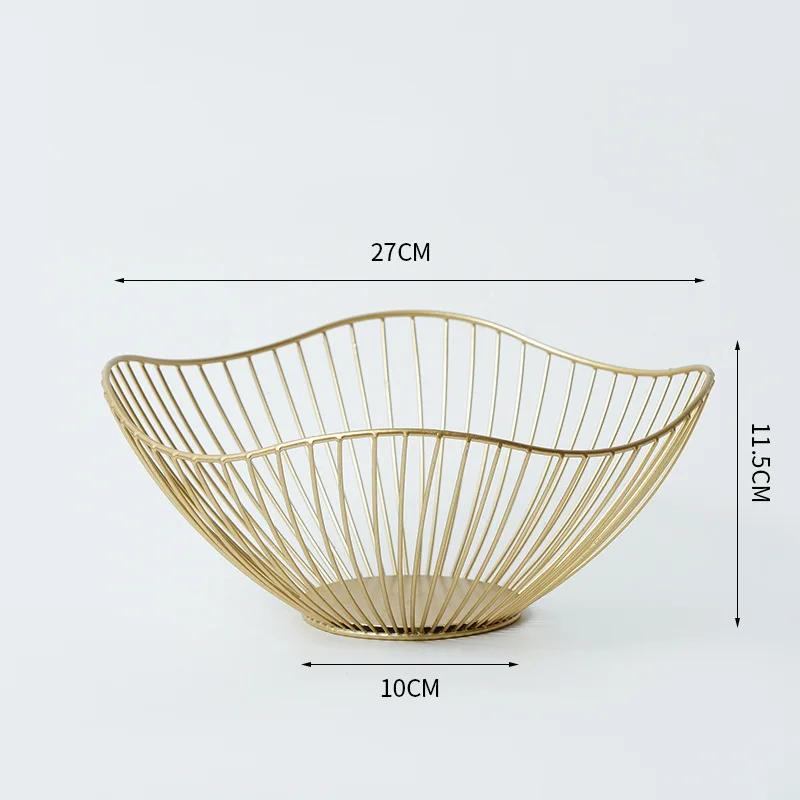Multi-Size Iron Fruit Basket Durable Metal Wire Storage Bowl for Eggs Snacks Bread Dining Dining Table Indoor Cosmetics Storage Basket for Home