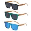 Bamboo Outdoor UV400 Sun Glasses Unisex Retro Fashion Square Frame Sunshades Eyewear Men Women Wooden Sports Sunglasses