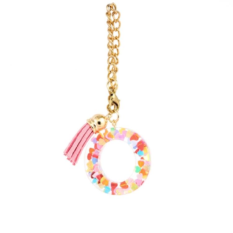 Personalized Letter Chain for Water Cup Stylish Initials Chain Water Bottle Handle Pendant Colorful Keychain for Women