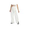 Nike Logo Lace Straight Leg Knit Sports Pants Women Pants White HQ7724-133
