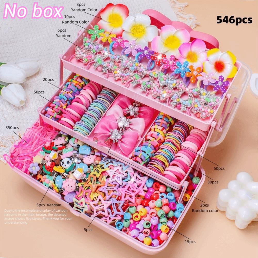 High Elastic Hair Accessories Set Colorful Hair Clips Frangipani Girls Hair Bands Girls Children
