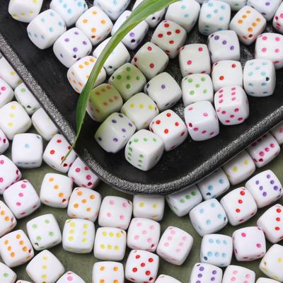 30pcs/lot 8mm Square Shape Dice Spacer Acrylic Beads For Jewelry Making DIY Bracelet Necklace Jewelry Accessory