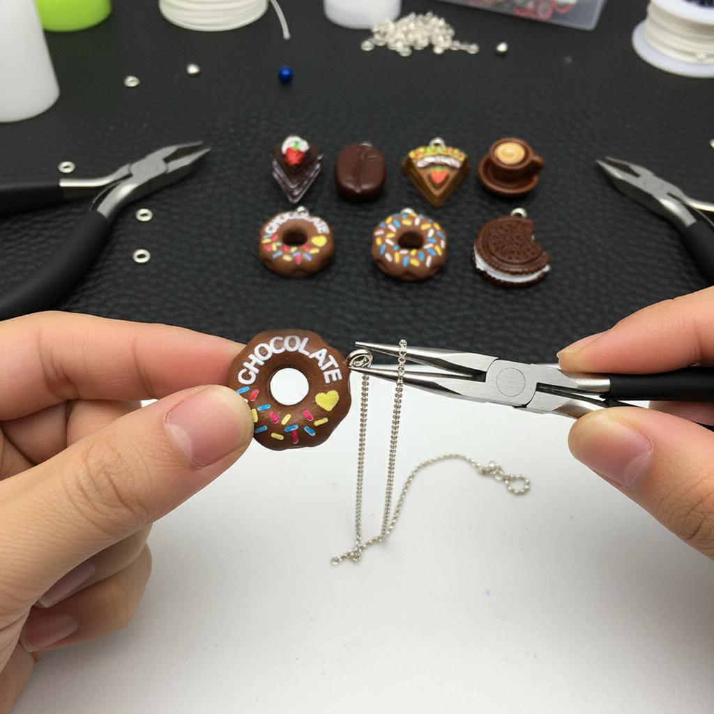 10Pc/Set New Popular Realistic Coffee Bean And Coffee Cup Pendants, Resin Accessories For Diy Creative And Fun Earrings Necklace