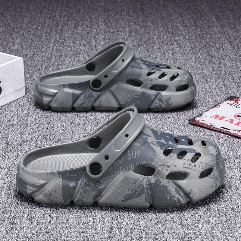 Hole Shoes Men's Sandals Shoes for Men Wear-resistant Indoor and Outdoor Unisex Soft and Comfortable Thick Bottom Non-slip New