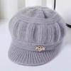 Middle-aged hat women's autumn and winter casual pullover hat old lady fleece thickened ear protector mother thickened in winter