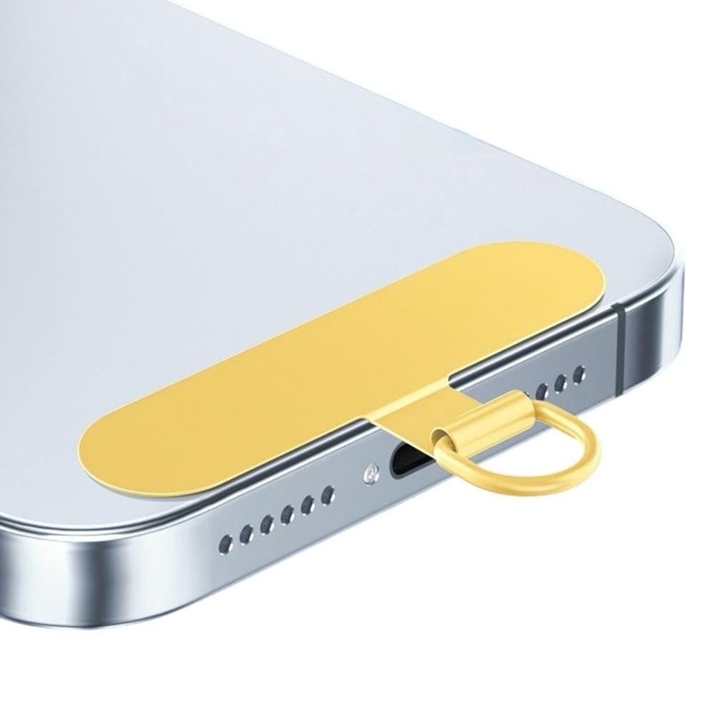 Stainless Steel Metal Phone Tether Tabs for Phone Cases Ultra Thin Universal Cellphone Lanyard Pad