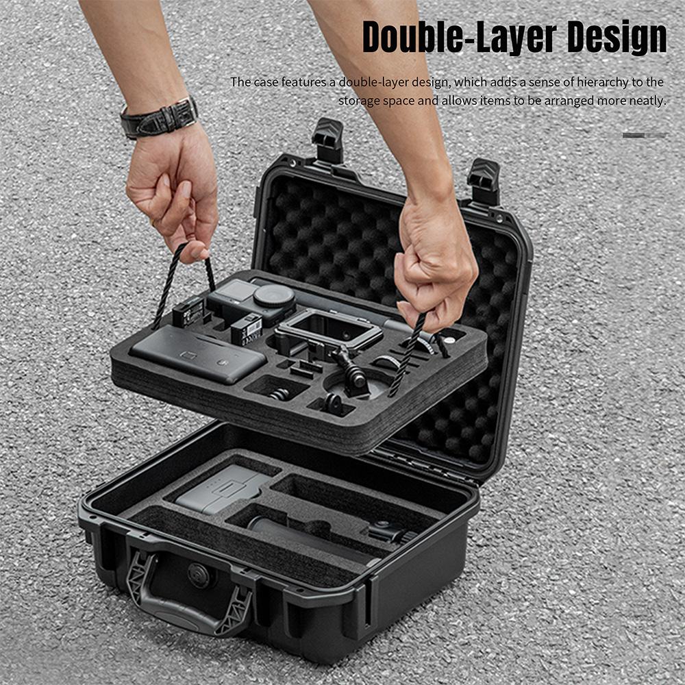 Hard-Shell Waterproof Box For DJI Osmo Action 6/5/4/3 Bag Large-Capacity Storage Case For DJI Osmo Action 6 Camera Accessories