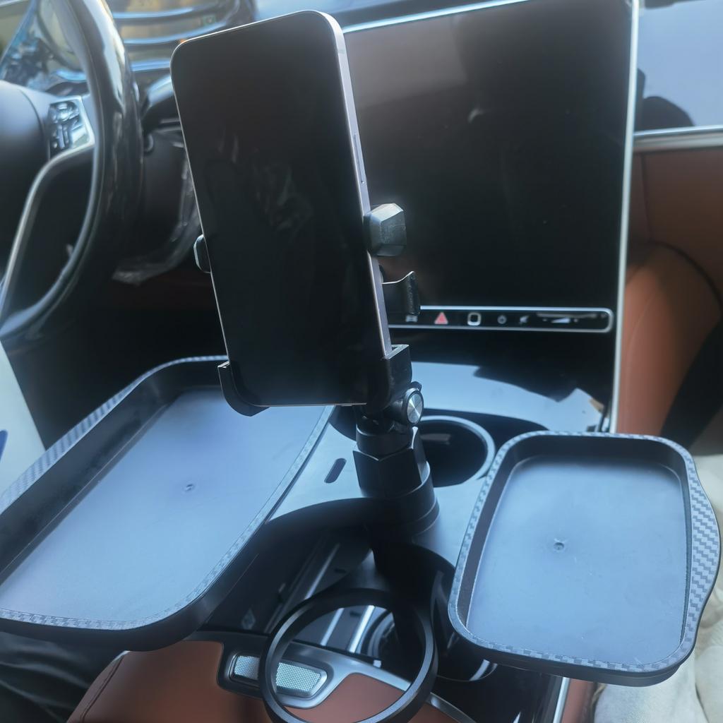 360° Rotating Car Tray with Cup Holder - Multifunctional Dining Table And Phone Holder for The Car