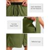Men's Athletic Running Shorts with Zipper Pocket Lightweight Quick Dry Gym Shorts Casual Beachwear Five Inch Inseam