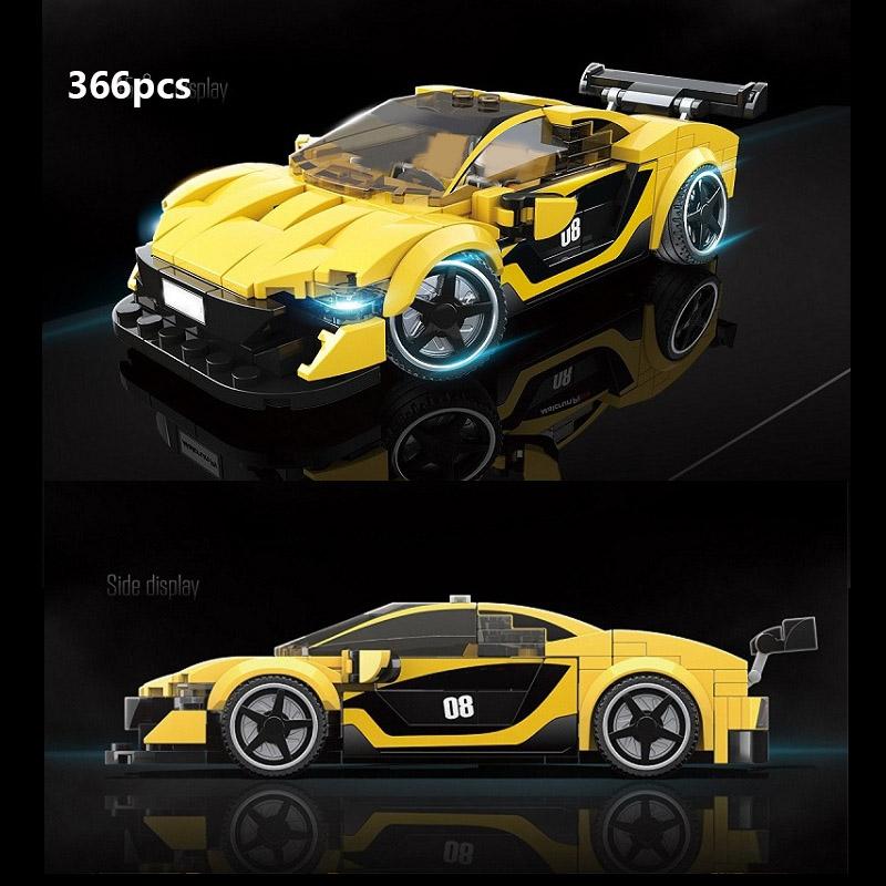 Technické Město Aut Rychlost Závodní Auto Stavebnice Sportovní Auto Garáž Auto Rennau Voiture MOC Kreativní Vozidlo Hračky