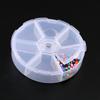 6 slots/8 slots round Compartment Plastic Storage Box for Beads earrings Adjustable Jewelry Container Transparent Box Case