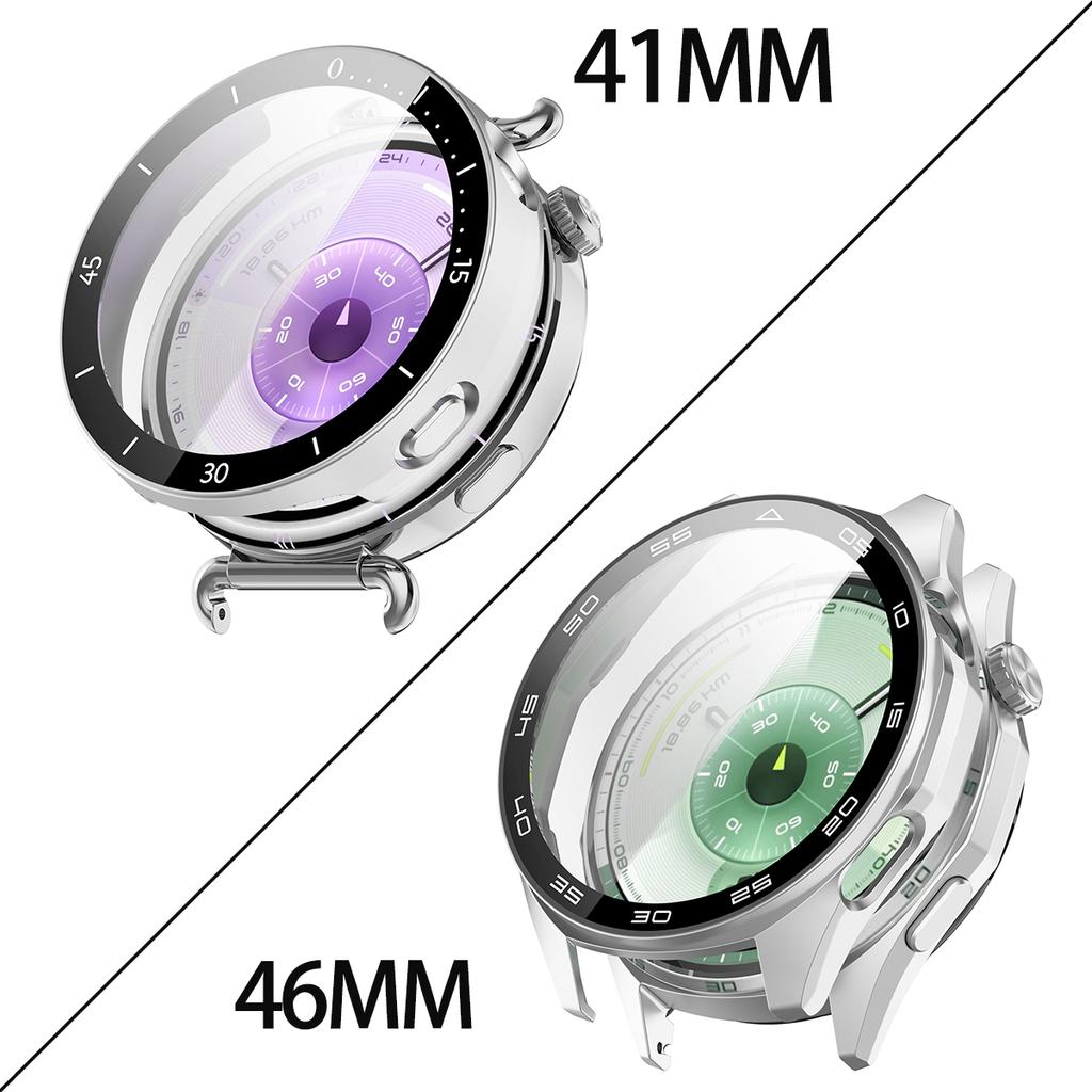 Case+Tempered Glass For Huawei Watch GT 6 41/46mm PC Cover With Scale Hard Bumper Shell For Huawei Band GT6 46/41mm Protector
