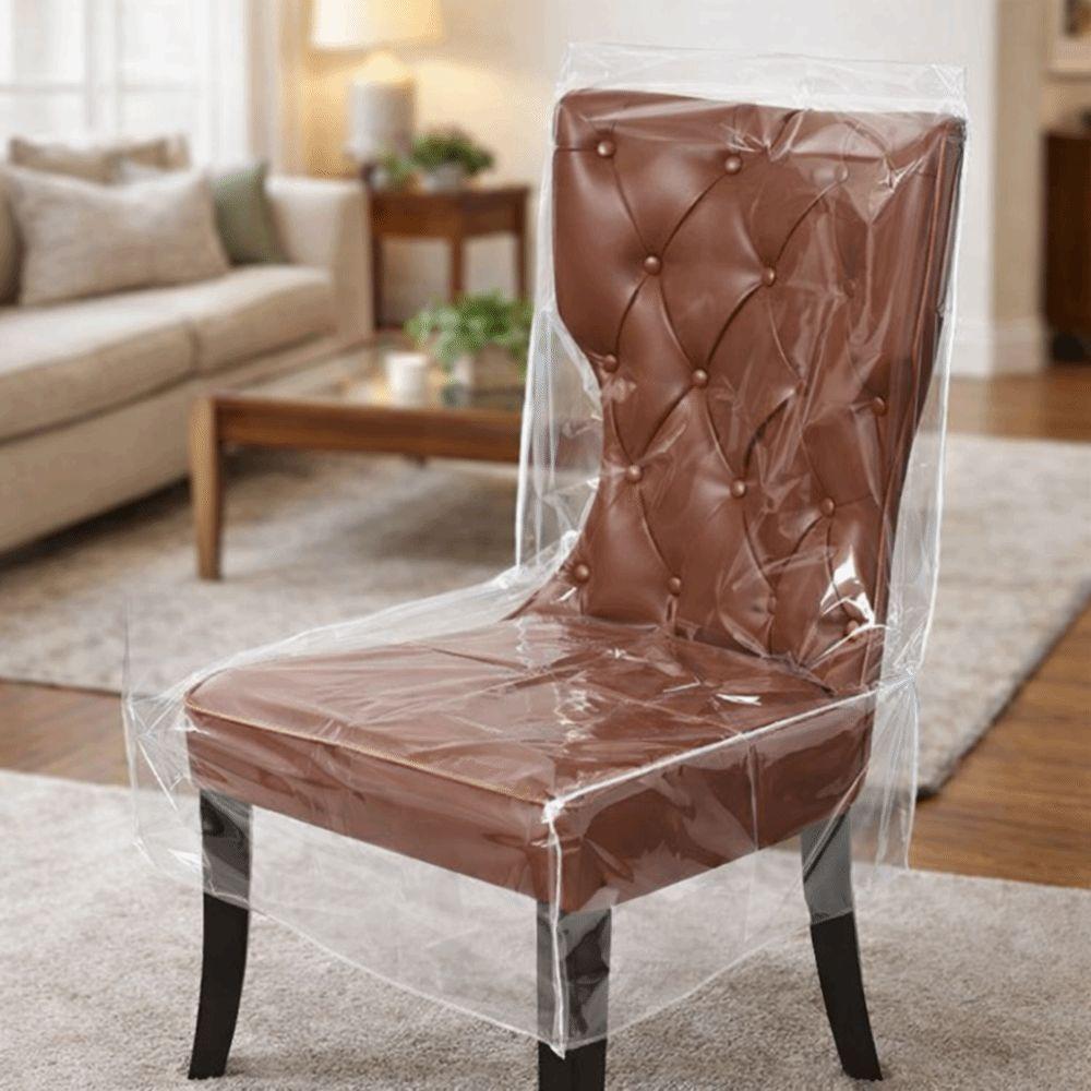 Transparent Chair Cover Clear PVC Chair Protector Protectors Chair Seat Cover  Standard Chairs