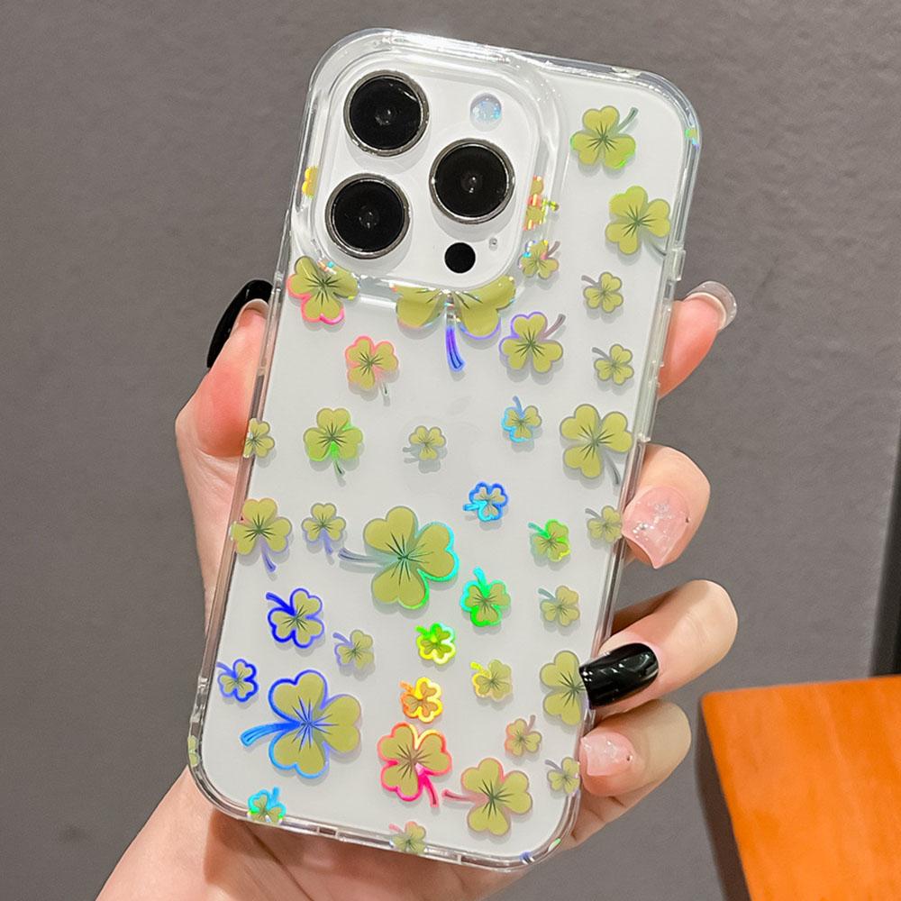 

For iPhone 16 Pro Case IMD Floral Pattern TPU+PC Protective Phone Cover F1