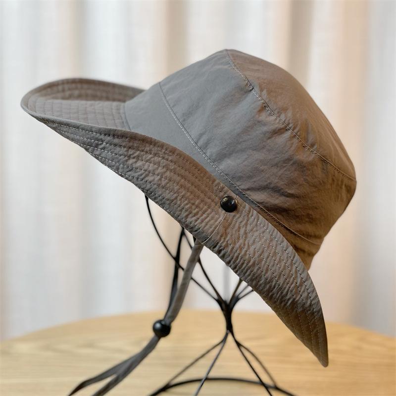 

Четырехсезонная однотонная быстросохнущая панама с защитой от ультрафиолета, женская уличная тонкая джинсовая шляпа для альпинизма в стиле вестерн ONE SIZE серый