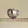 Used Swarovski Crystal Heart Butterfly Large and Small Figurine Set of 2