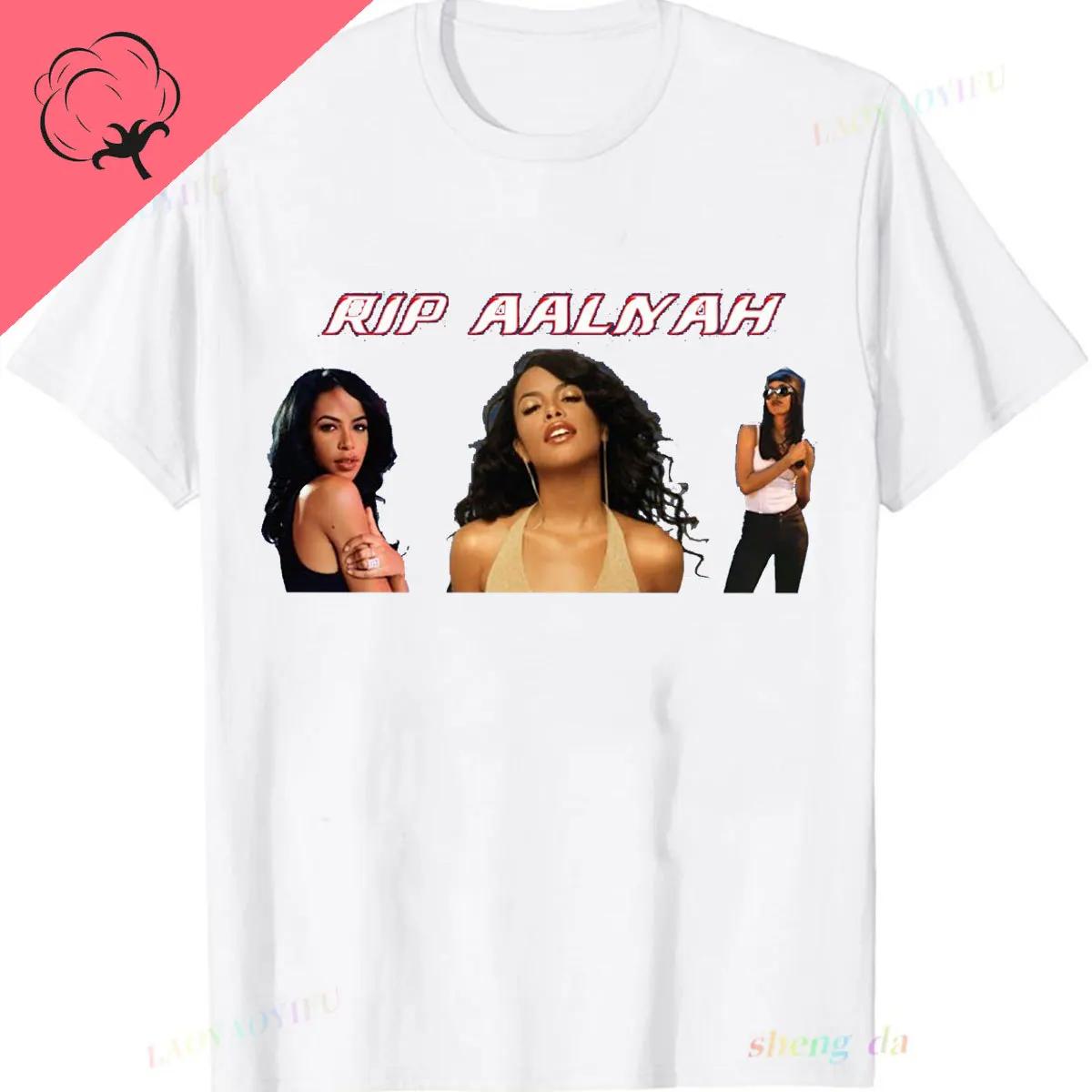 

Playeras Aaliyah Unisex Short Sleeve Graphic Print Custom Pure Cotton Tshirt OCollar Camisetas Clothes 4XL