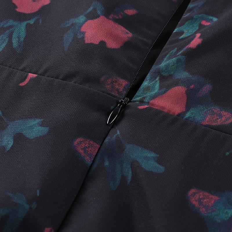 Gotické šaty pro ženy, tmavě hnědé síťované šaty s potiskem, dvoudílná sada, podzimní nová krátká sukně s vysokým pasem