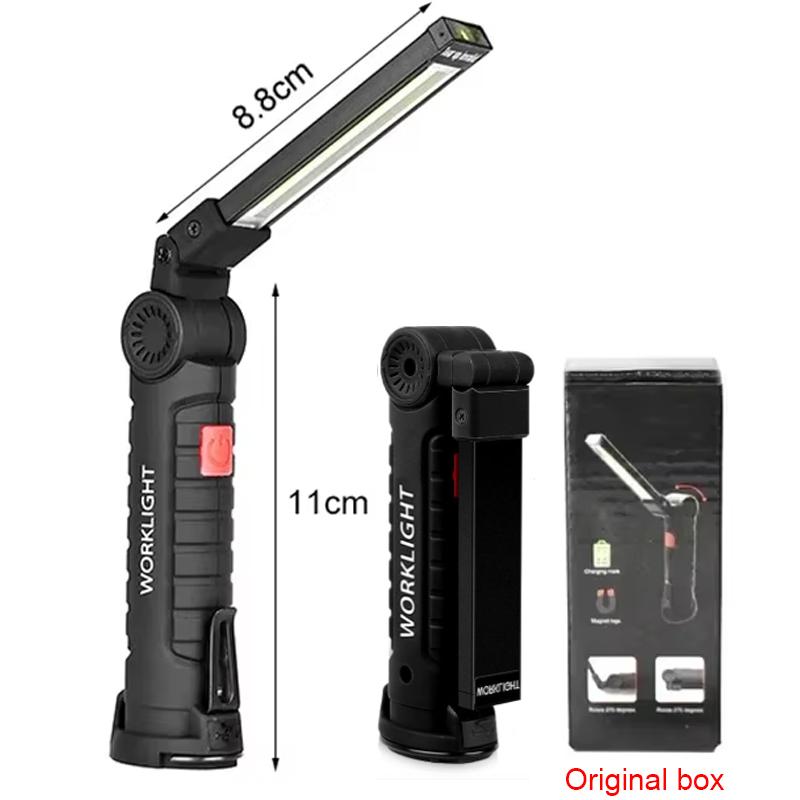 Rechargeable Led Working Light BBQ Fishing Camping Lamp With Magnet and Hook 5 Modes 360° Rotating Light Christmas Gifts For Men