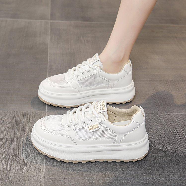 Thick-soled German Training Shoes Women's Spring and Summer 2025 New Mesh Breathable Little White Shoes Non-slip Sports and Leisure Board Shoes