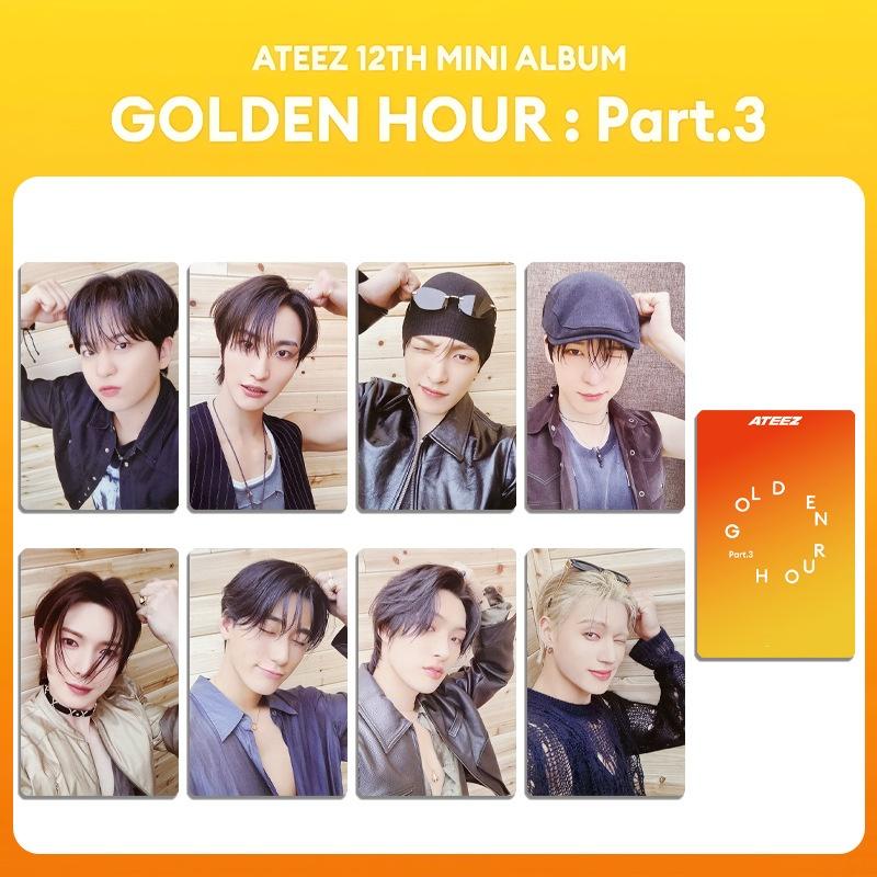 ATEEZ Neues Mini-Album Nr. 12 GOLDEN HOUR : Teil 3 SW Spezialkarte Hongjoong Seonghwa Postkarten Yunho Yeosang San Geschenkkarte für Fans