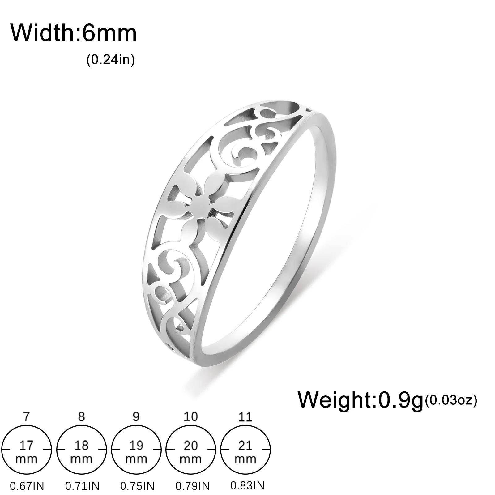 

Cazador Gold Color Filigree Flower Rings for Women Stainless Steel Aesthetic Bohemian Jewelry Rings Wedding Birthday Gift 2025 11