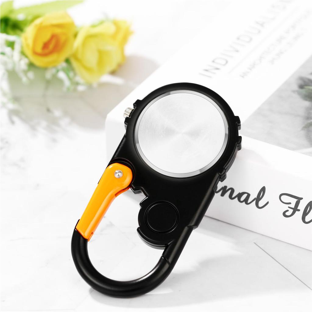 Waterproof Carabiner Clip Watch for Analog Pocket and Fashion Accessory Watch, Mountaineering, Display, Keychain, Pendant, Watch, Men's Women's