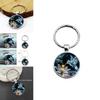 Modern Minimalist Hummingbird And Flower Pendant Keychain With Glass Material For Gift Giving And Party Decor