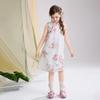 ASK JUNIOR Girls' New Chinese Style Sleeveless Qipao Dress