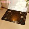 1pc, 2D Flat Printing Spiral Library Entrance Doormat, Non-Slip Machine Washable Easy-to-Clean Polyester Mat, Suitable for Home and Outdoor Decoration