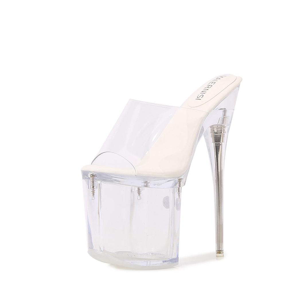 

Модель автомобиля ночной клуб принцесса экстра высокие каблуки стилет сексуальные водонепроницаемые стол ненависть небо высокие прозрачные супер высокие сандалии Melnys 34 белый