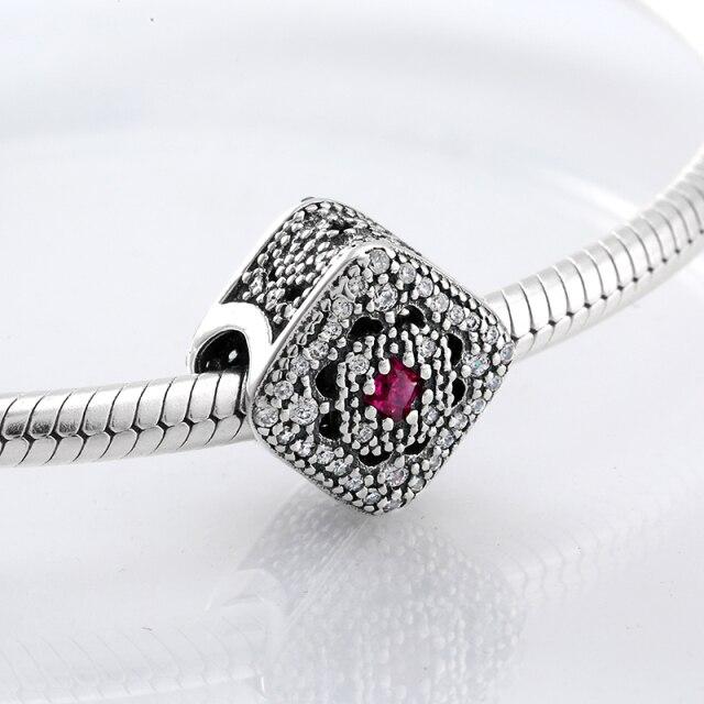 Perles fines en argent sterling 925 de forme ronde La famille est là où l'amour grandit Perles fines à faire soi-même adaptées aux bracelets à breloques originaux Fabrication de bijoux