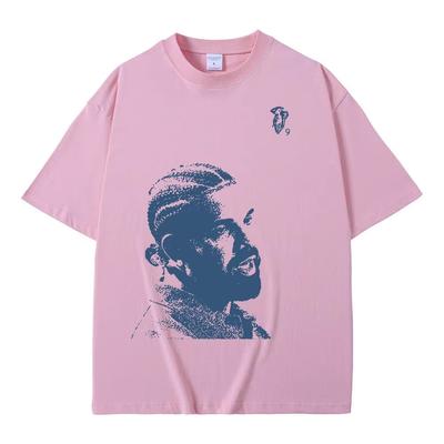 Koszulka graficzna z portretem rapera Drake'a w stylu vintage Męska moda Hip Hop Krótki rękaw 100% Koszulki oversize Streetwear Unisex