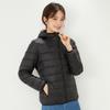 Women's Lightweight White Duck Down Jacket 2023 - Short, Hooded, Stand Collar, Fashionable Thin Style for Autumn/Winter