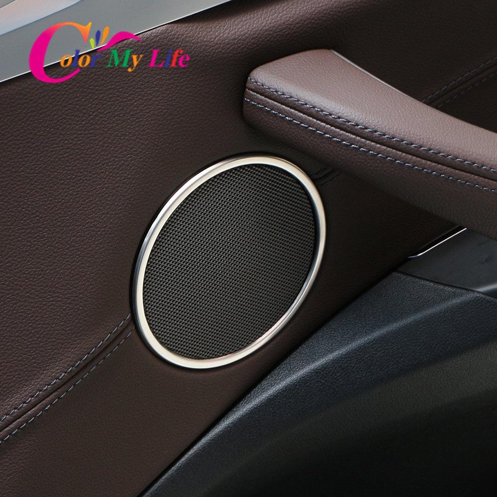 Stainless Steel Car Door Speaker Decorate Cover Trim for BMW X3 X4 G01 G02 2018-2022 Door Speakers Stereo