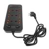Power Strip 3000W 6 Outlets 5 USB Ports 1 Type C Fast Charge Port Smart Recognition Power Strip for