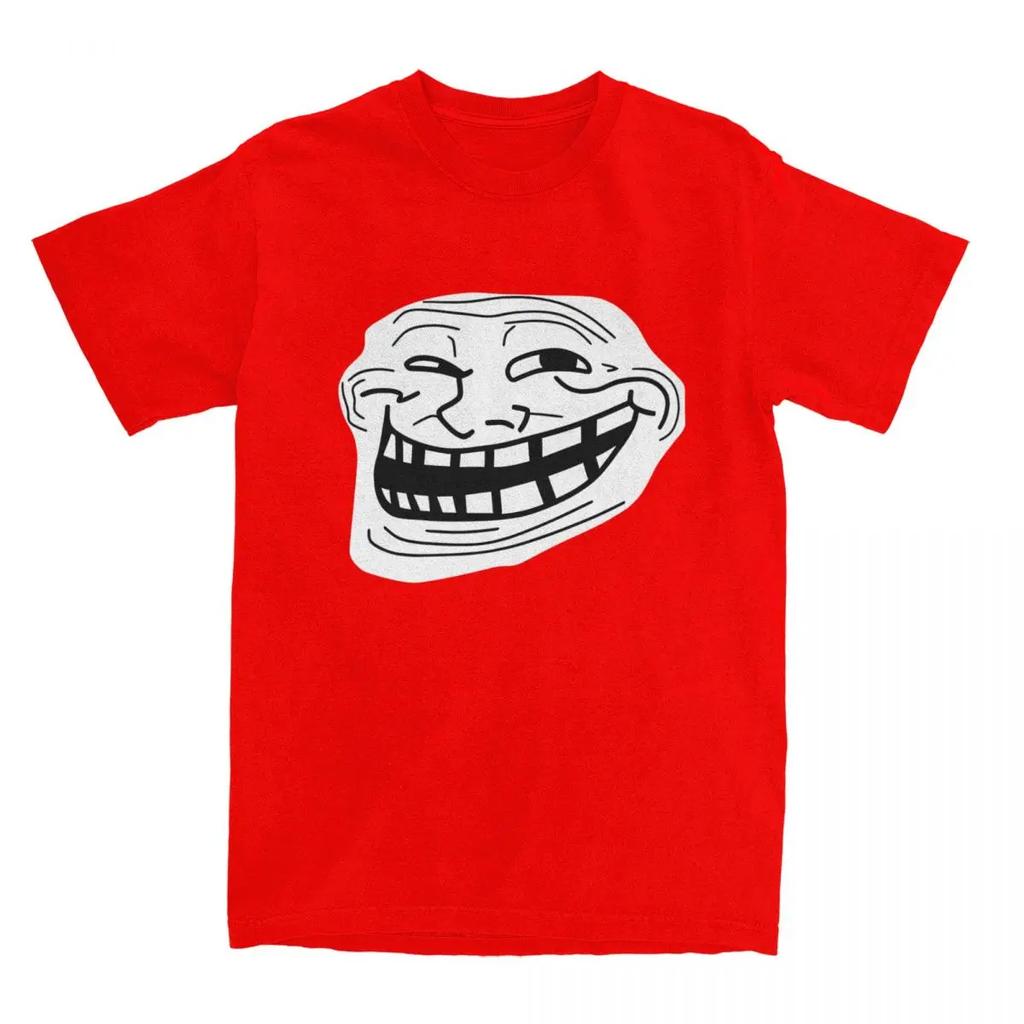 Rage Comic Trollfac T Shirt Funny Anime Hip Hop T-Shirts Short-Sleeved Awesome Tops Summer Pure Round Neck 6XL Clothes