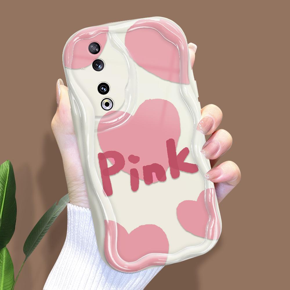 Cute Cartoon Pattern Cream Texture Casing Wavy Edge Soft Silicone Cover Phone Case for Huawei Honor Infinix Tecno iPhone
