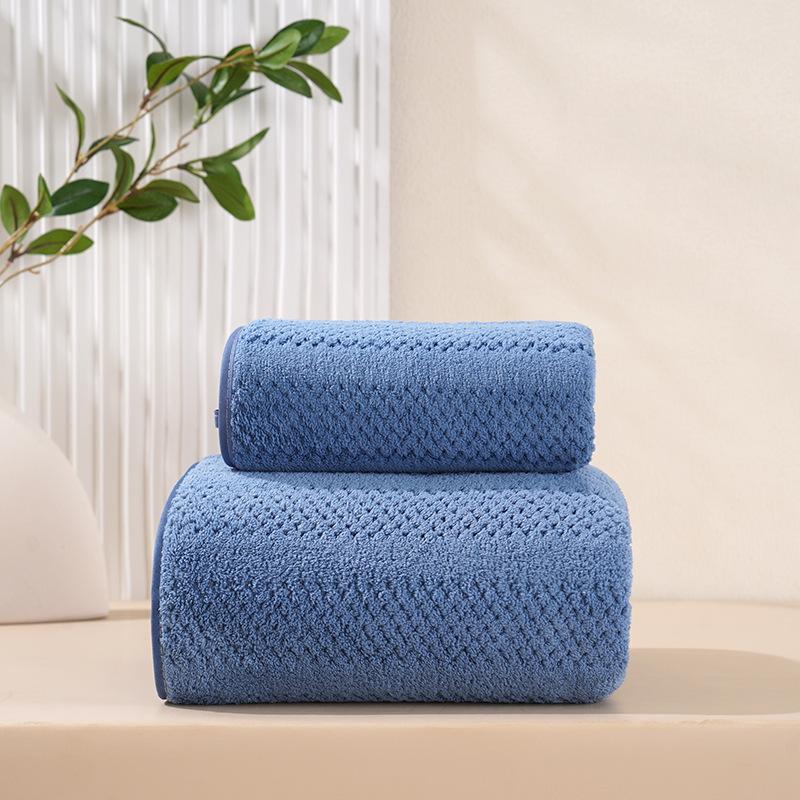

Набор банных полотенец «Ананасовая сетка» из кораллового флиса, высокая впитываемость, быстросохнущие, мягкие толстые полотенца для дома, ванной, спа 35*75cm 1pcs синий