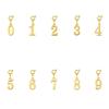 Gold Hand-Polished Titanium Steel Birthday Number Pendant Necklace & Bracelet Accessories