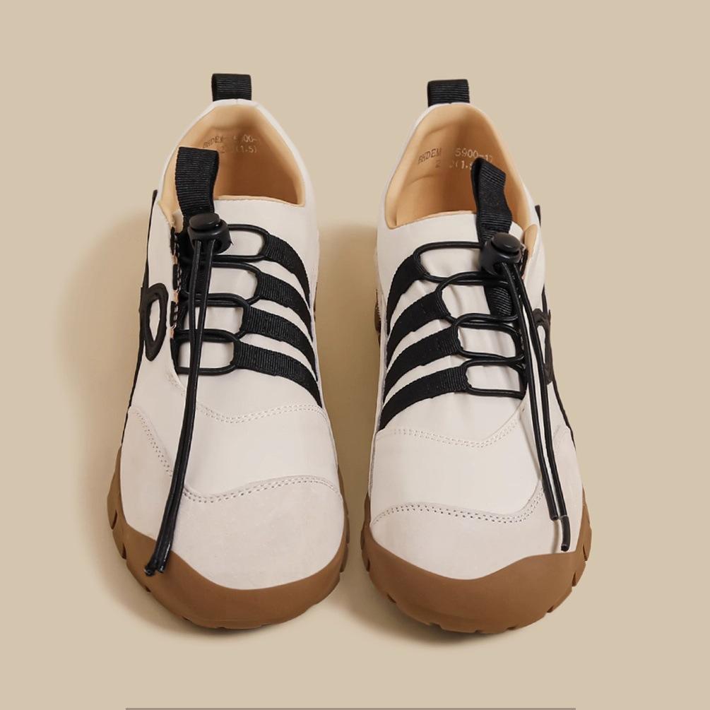 2025 podzim nové platformové baletní tréninkové boty dámské hnědé stahovací sportovní Forrest Gump tátovy boty niche ležérní boty