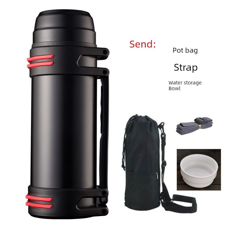 304 Stainless Steel Thermos Large Capacity Thermos Cup Outdoor Household Hot Water Bottle Kettle Car Travel Pot