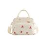 Large Capacity Picnic Bag Strawberry Pattern Food Thermal Handbag Corduroy Lunch Bag  Women's Use