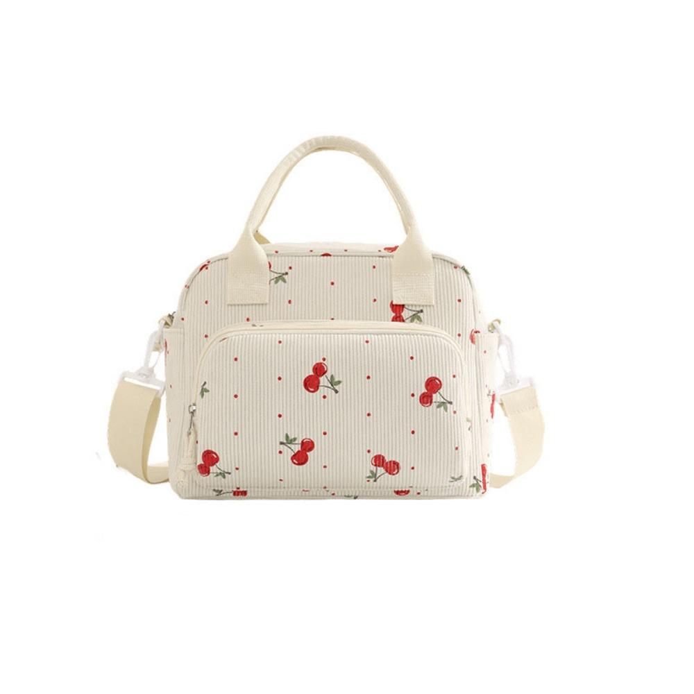 Large Capacity Corduroy Lunch Bag Portable Food Thermal Handbag Picnic Bag Women s Use Style3 1290₽