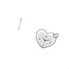 Living Room Standing Lamp Shade with Heart Shape Wall Clock Acrylic Decorative Creative Design Quiet