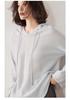 Women's Loose-Fit Cashmere Hooded Sweater - Winter 2026 New Arrival, Solid Color, Simple Style, Slimming Effect